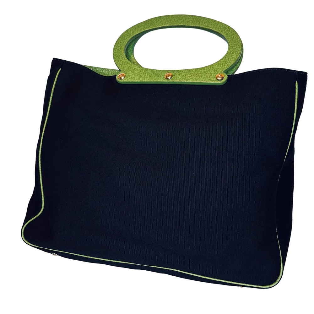 Kate Spade - Easton Top Handled Green and Black Purse